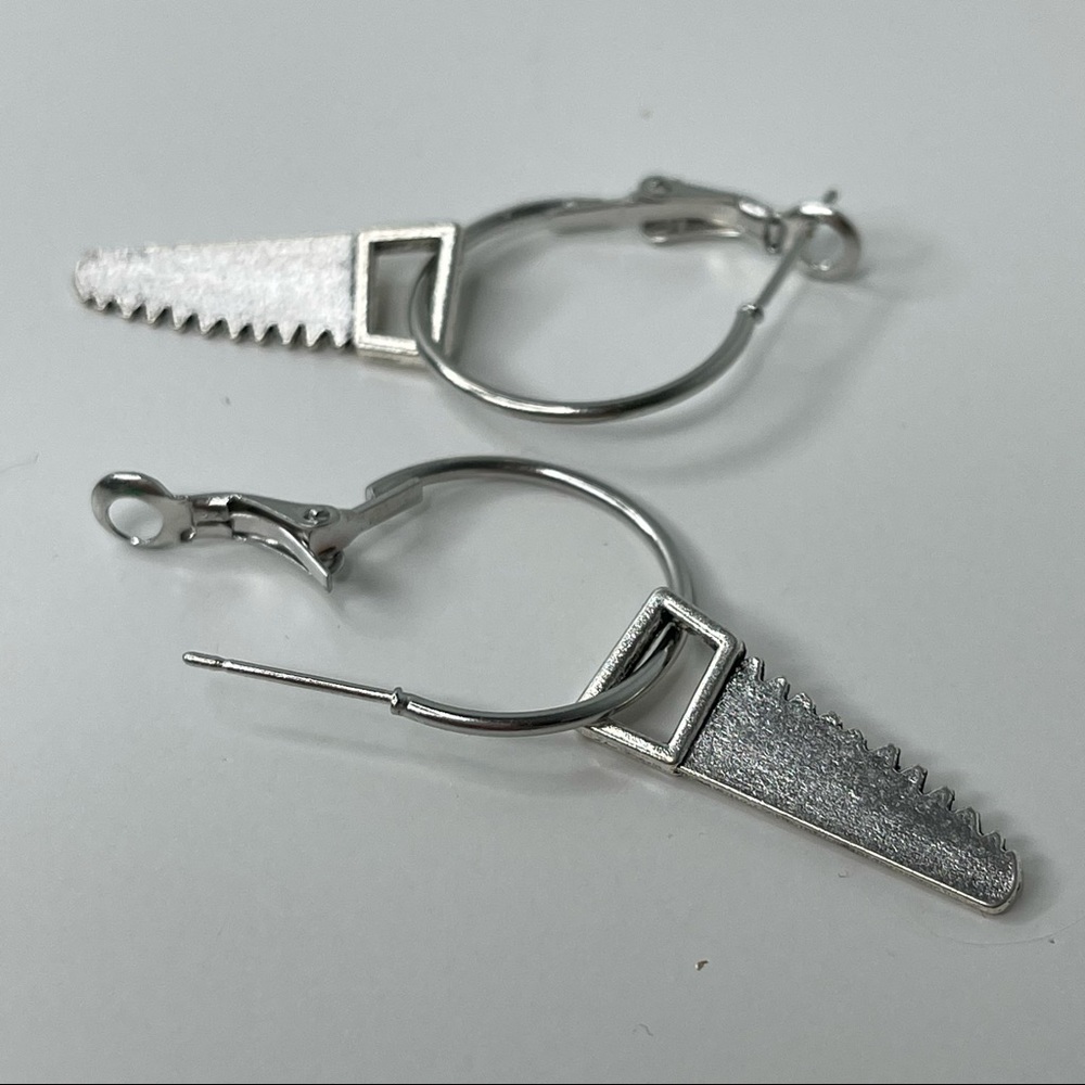 chainsaw cuties hoop earrings